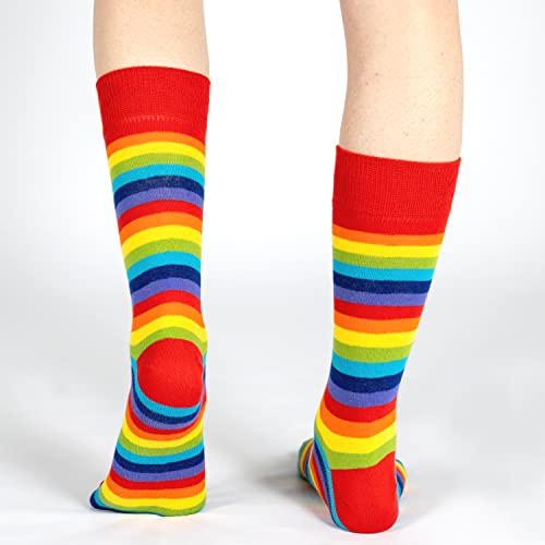 Image of Mysocks Unisex Extra Fine Combed Cotton Rainbow Socks | Seamless Toe | Reflect Your Style | Make Your Steps Enjoyable