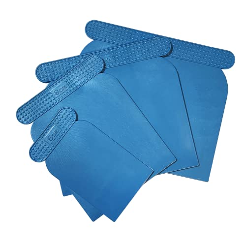 4 Pezzi Spatola da Muratore in Plastica per Stucco (50/80 / 100/120 mm) Flessibili e Resistenti agli Acidi, per spalmare Colore e Pasta Materica o Per la Preparazione di Inchiostri