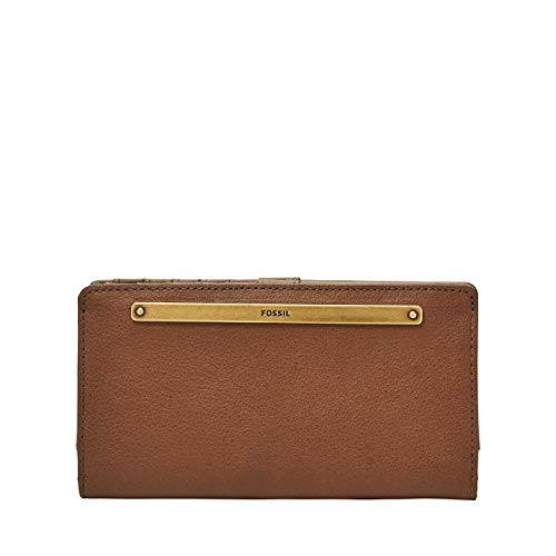 Fossil Brieftasche für Damen Liza, Leder/Polyurethanbesatz Bifold braun...