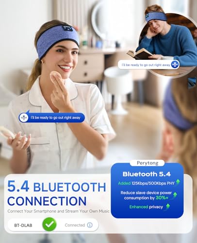 Image of Sleep Headphones | Bluetooth 5.4 Headband | Wireless Earbuds Earphones Sweat Resistant with Ultra-Thin HD Stereo Speaker, Headphone Band for Side Sleepers Workout Running Tech Gadgets Unique Gifts