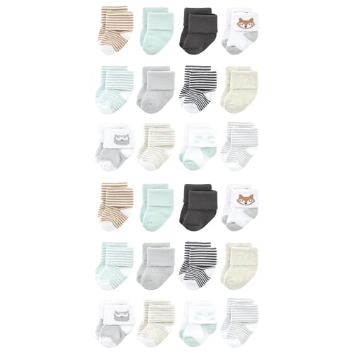 Image of Luvable Friends Unisex Cotton Rich Baby Terry Socks 24-Pack
