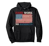 Bandera de Estados Unidos Trabajo duro Sin folletos Día del Trabajo Trabajador americano Sudadera con Capucha