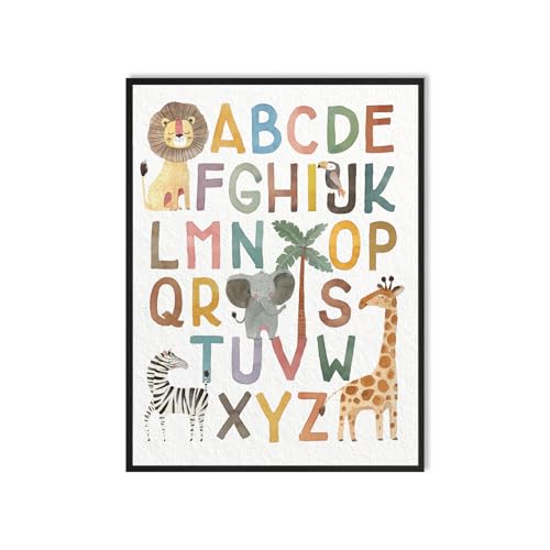 Poster de l'alphabet pour chambre d'enfant pour apprendre l'ABC