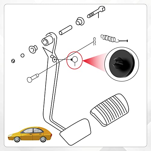 8 Pieces Brake Pedal Stop Pad Rubber Brake Stoppers Automotive Clutch Pedal Stoppers Compatible With 90541-06036 46505-Sa5-000 Black And White #TOP5