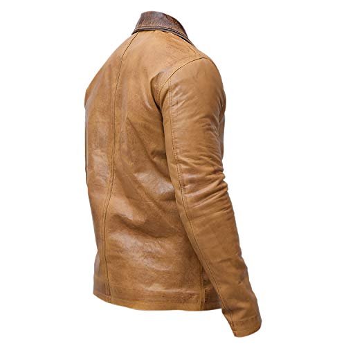 Men's Red Redemption II Dead Arthur Morgan Tan Brown Genuine Leather Coat Jacket3