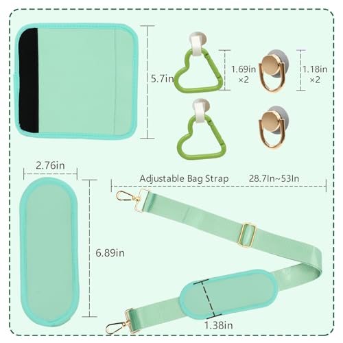 Image of LBU Strap for Bogg Bag Accessories with Handle Wrap, Detachable Shoulder Pad, 2Pcs Key Holders Adjustable Crossbody Shoulder Strap Wrap for XL /Medium /Small Rubber Tote Beach Bog Bags