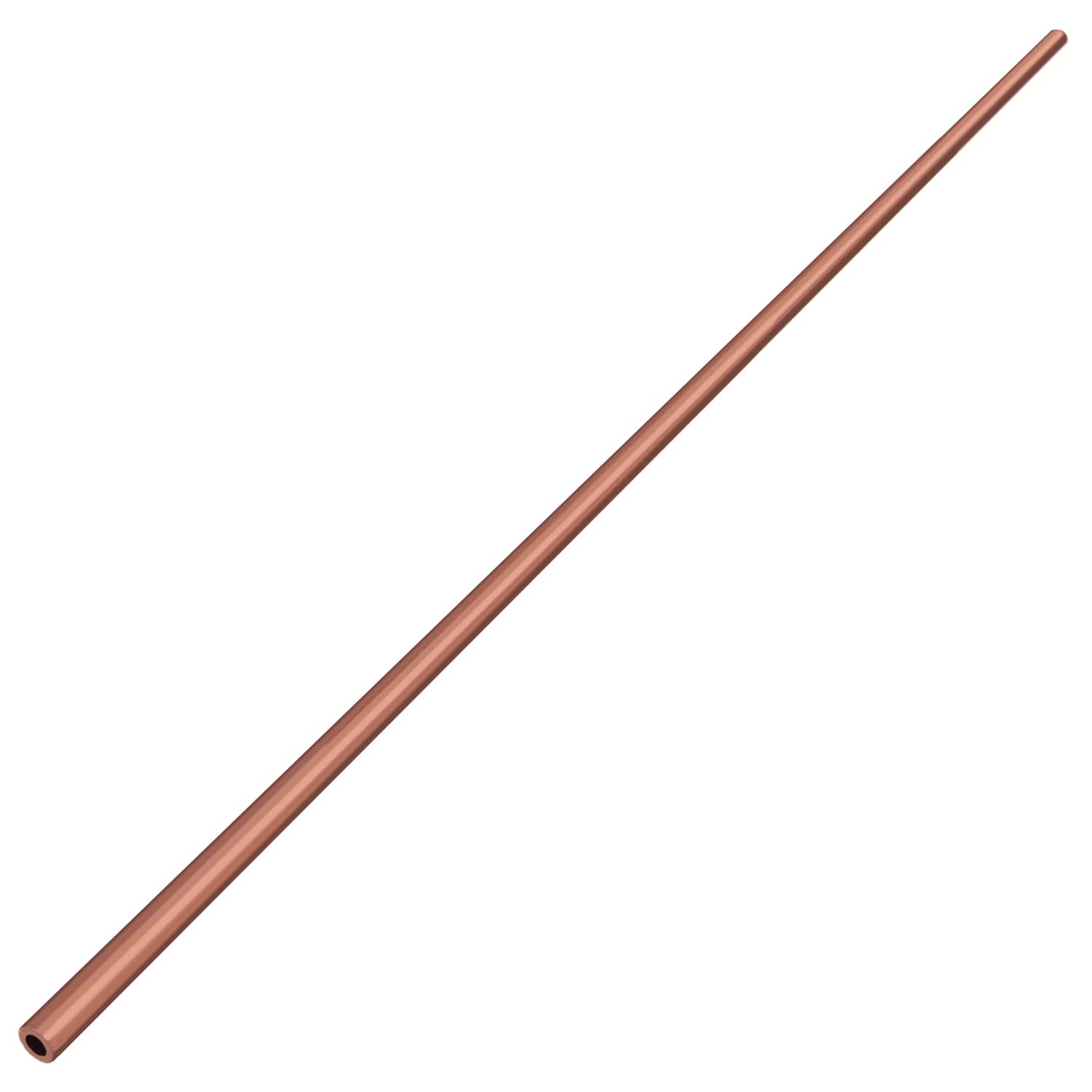 MroMax 19.68 inch Long Round Copper Tube 6mm ID x 9mm OD x 500mm Long Red Copper Straight Pipe Tube Round Bar Rod 1.64 Feet for DIY Projects Building Model Electric Conduction 1Pc