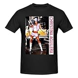 Christina Music Aguilera Shirt Fashion Breathable Crew Neck Short Sleeve Tshirt for Men Cotton Cool Pattern Top Tees Black 3X-Large