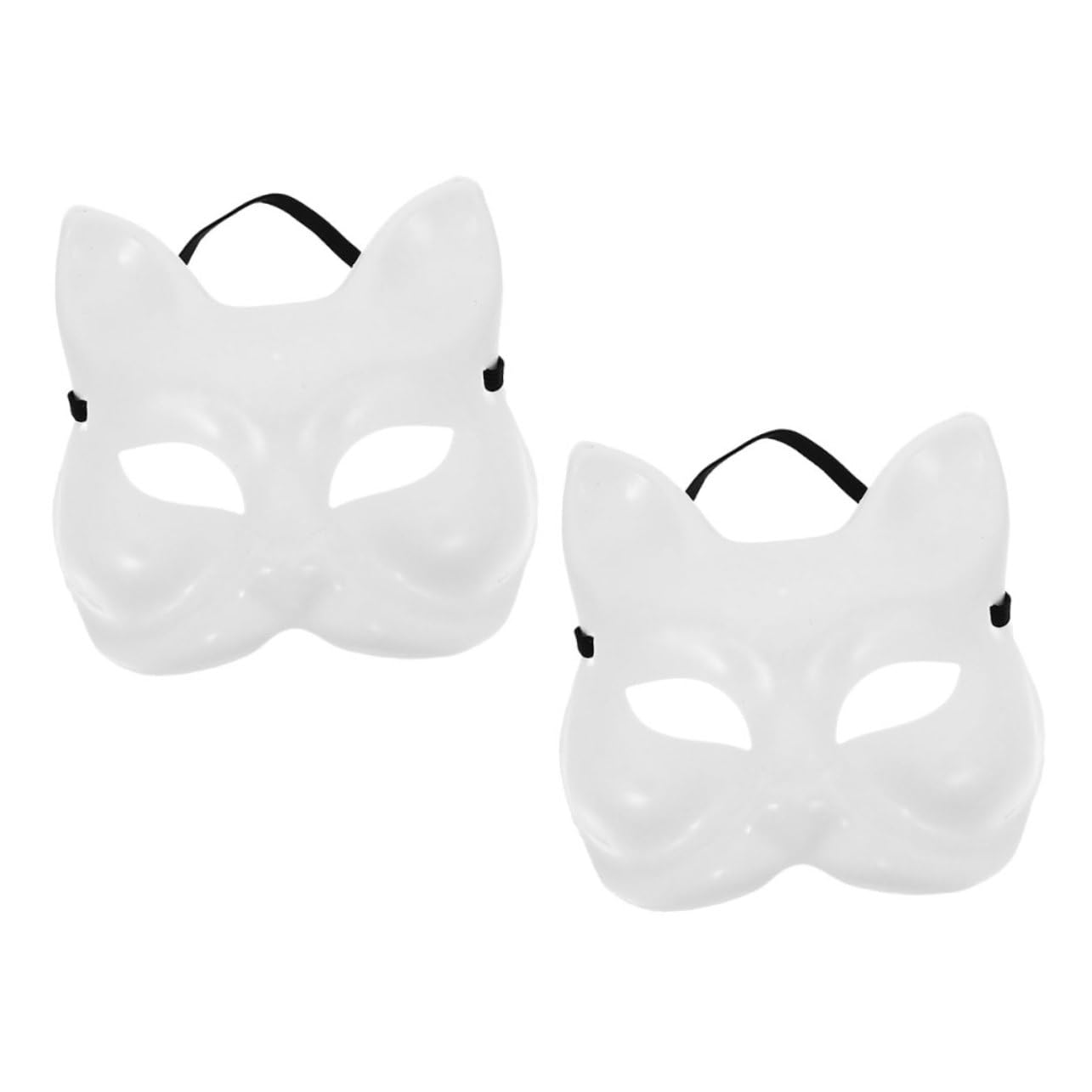 GALPADA Maschera Maschere Artigianali Bianche Mascherine Di Carta Fai Da Te Maschere Vuote Verniciabili Di Gatto Vuote Per Gatti Da Dipingere Plastica Bianca