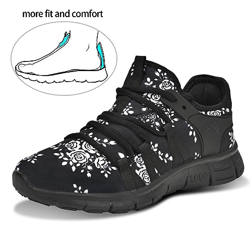 Image of INZCOU Running Shoes Lightweight Tennis Shoes Non Slip Gym Workout Shoes Breathable Mesh Walking Sneakers