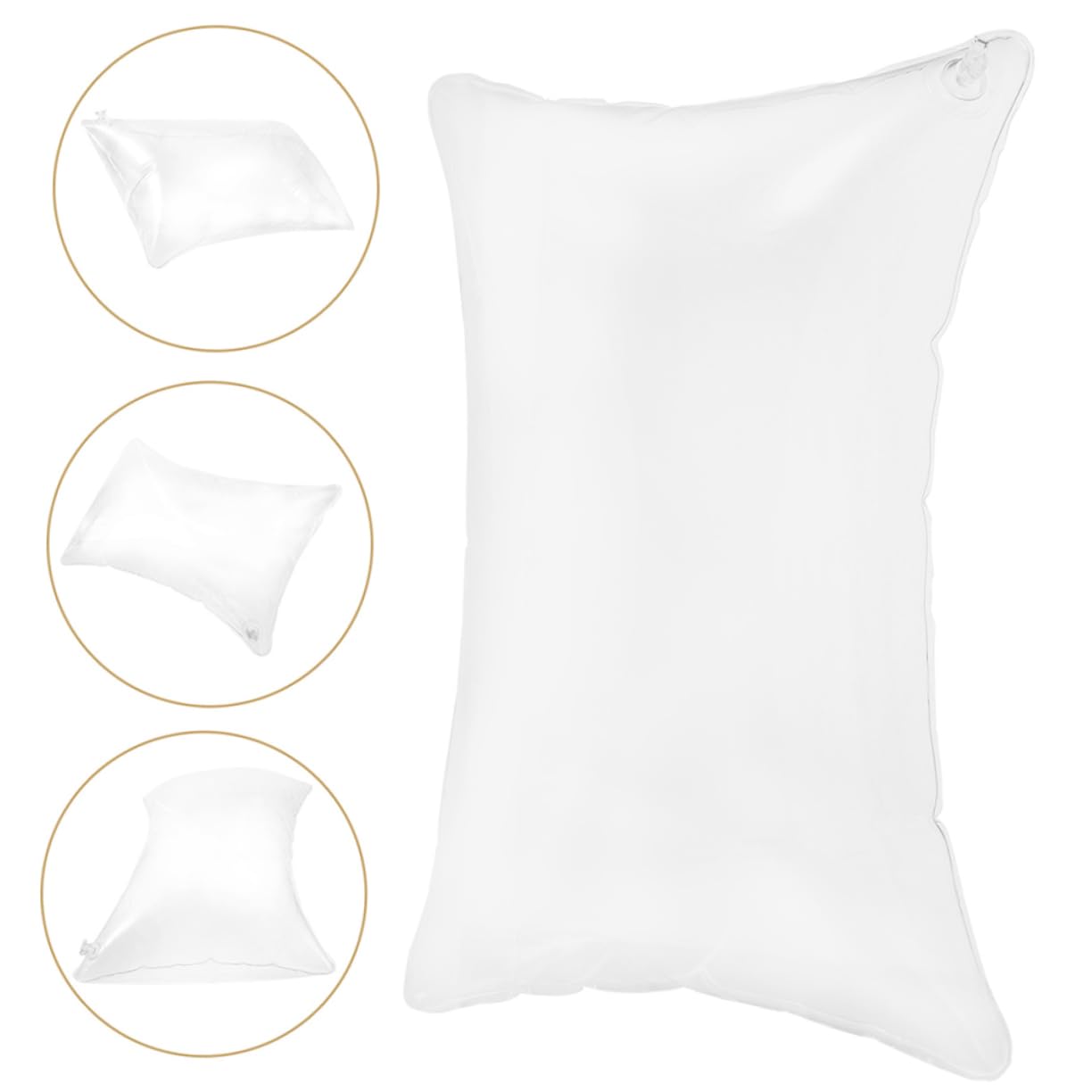 MAGICLULU 4piezas Almohada Inflable para Viaje y Camping Soporte Cervical Ergonómico Pack PVC Transparente y Ligera