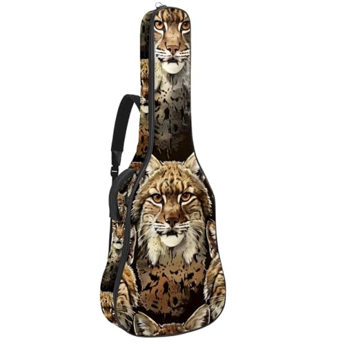 Housse de guitare imperméable avec double poche et sangles sac à dos Lynx