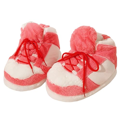 Unisex Warm Cosy Trendy Sneaker Slippers Comfy Kicks Non Slip Sole Indoor House Plush Slippers - One Size Fits Most2