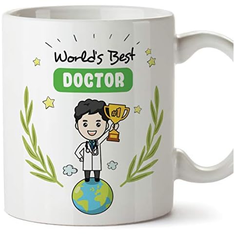 MUGFFINS Doctor Original Mug Cup World's Best Doctor - 11 oz Ceramic Cover