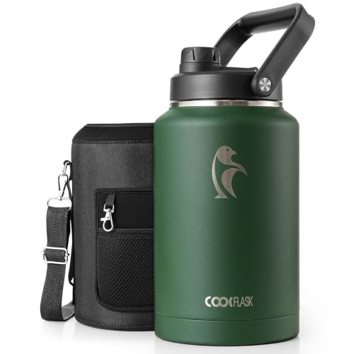 Image of Coolflask Titan Gallon Water Bottle Insulated with Large Handle Spout Lid