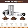 JavaPresse Manual Stainless Steel Coffee Grinder - 18 Adjustable Settings, Portable Conical Burr Grinder for Camping, Travel, Espresso - With Hand Crank #2
