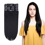 10-24inch Clip in Remy Human Hair Extensions Grade 7A Thick to End Full Head Natural Hair Long Straight 8 Pieces 18clips 70g 10
