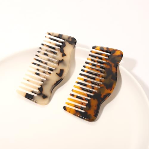 BVGA Peines Anchos para Rizos 2 Pzas Mini 3.7" miniatura 5