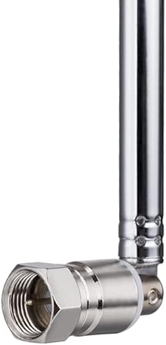 Miniatura 5 de Kit de antena de radio telescópica FM de 75 ohmios, conector macho tipo F, antena de radio DAB con 7 secciones de 29.7 in/29.7 pulgadas para TV AM