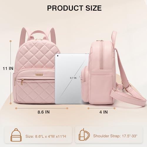 Image of Marvolia Mini Backpack Vegan Leather Small Backpack, Pink