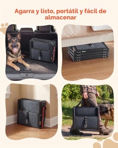 Rampa para perros con dolor articular escalera VEVOR de 4 escalones para subir al coche sin esfuerzo 6
