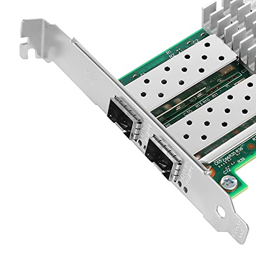 Vogzone Tarjeta de Red X520-DA2, Adaptador 10GbE 2X SFP+ PCIe 2.0 x8 NIC con Intel 82599ES, Compatible con Windows y Linux miniatura 5