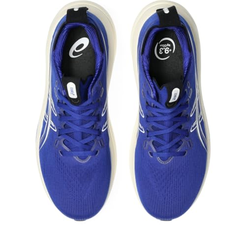 Image of ASICS Men's Gel-Nimbus 28 Running Shoes, Prussian Blue /Cream, 7