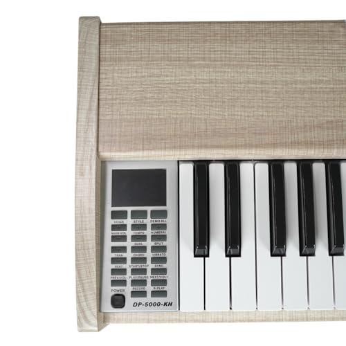 Image of Kadence DP5000KH Digital Piano | 61 Keys with LED Display | 500 Tones, 300 Rhythms, USB MIDI, Recording, Mic & MP3 Support | Nordic Beech