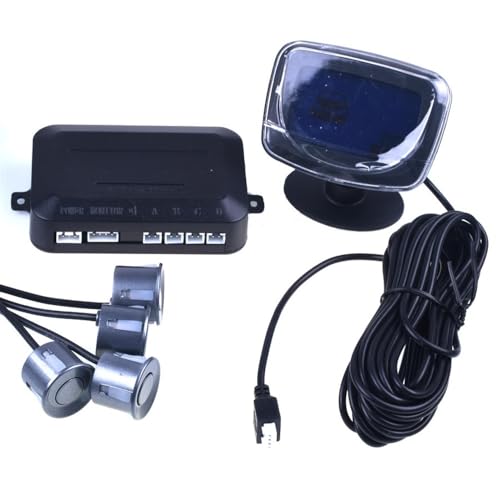 Radar inverso Sensori di Parcheggio 4 Accessori Elettronica Auto Resistente alle intemperie Posteriore Vista Anteriore Reverse Backup Radar Kit Display Monitor Parcheggio Auto Reverse Radar (G)