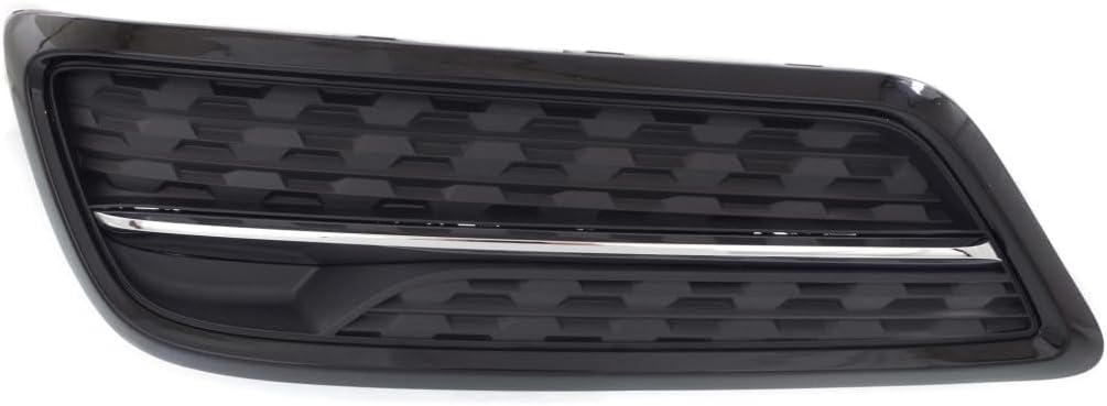 For Acura MDX 2014 2015 2016 Fog Light Cover Driver Side | Front | Plastic | Black | With Chrome Molding Strip | Replacement For AC1038105 | 615343948645, 71107TZ5A00
