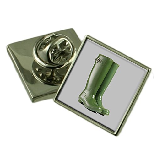 Épinglette Bottes Wellington en argent sterling avec son élégant coffret cadeau