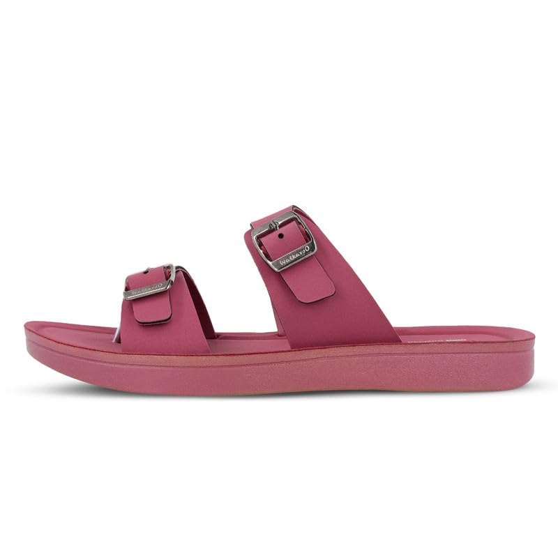 Image of WALKAROO Women's Fashion Sandals with Cushion Sole, Toe Seperator, Dual Straps with Buckles and Lightweight - WL7581