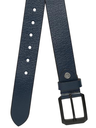 Image of TEAKWOOD LEATHERS Men's Casual Leather Belt, 6 Holes, Classic Buckle Lock Belts for Men | T BT EC 1