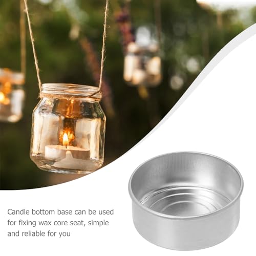 Portavelas de aluminio cóncavos CRAFTHROU (100 uds.) para hacer velas en casa 4