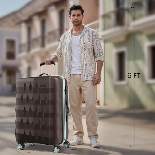Image of Aristocrat Comet 8 Wheel Set of 3 (Small+Medium+Large) Hard Case Trolley Bag | Combination Lock | Tough And Durable Polycarbonate Luggage| 3 Year International Warranty|Suitcase for Travel| Dark Brown