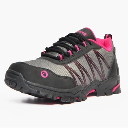 Cotswold Childrens/Kids Little Dean Lace Up Hiking Waterproof Sneaker (5 Big Kid) (Pink/Gray)2