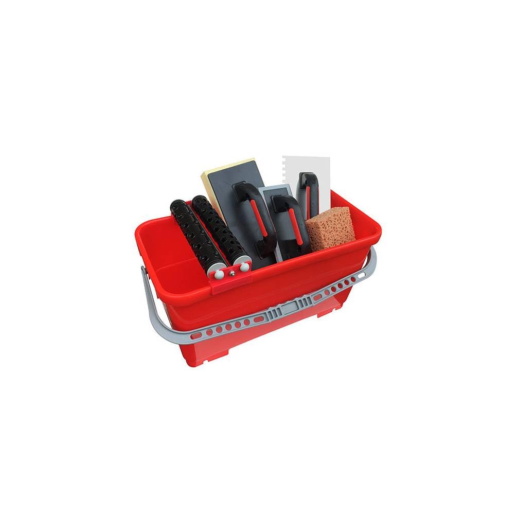 Diamwood – Kit profesional especial para baldosa con bandeja de 24 litros + 4 accesorios – Diamwood