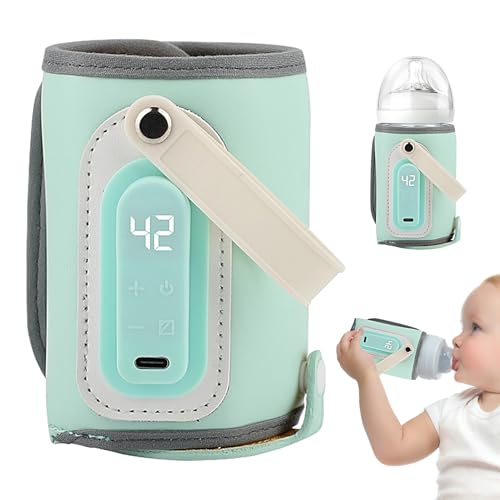 scaldabiberon - alimentazione USB, riscaldamento portatile, isolamento termico rapido, controllo della temperatura di alimentazione del bambino | Per i viaggi con biberon guidato