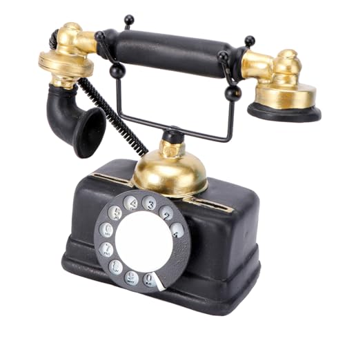 Téléphone décoratif vintage haute finition en résine ornement de bureau élégant