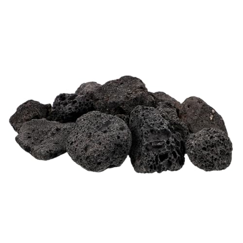 BESTYASH Piedras Volcánicas Negras para Acuarios y Jardinería de para Decoración y Drenaje para Plantas y Paisajismo
