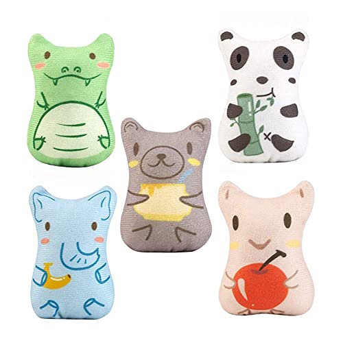 Jzhen 5PCS Jouets en Peluche Cataire, Jouet Chat Herbe à Chat, Jouets à l'herbe à Chat, Jouet Doux pour Animaux de Compagnie Cover