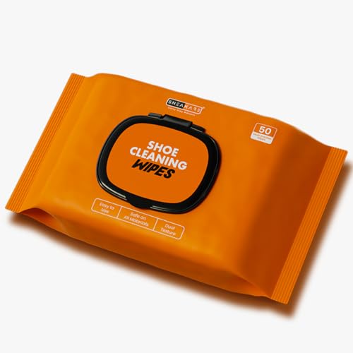 Image of SNEAKARE Shoe Cleaning Wipes (Pack of 50) - Textured, Travel-Friendly & Disposable Shoe Wipes for All Shoes - Sneaker Cleaner Wipe Multipack - Mess-Free White Shoes Cleaner for Sneakers