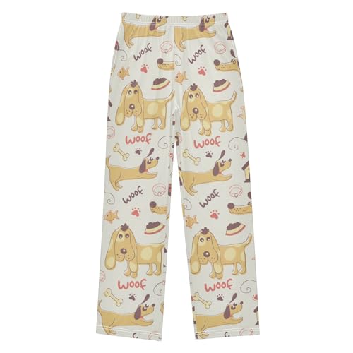 ZZKKO Dog Light Pattern Boys Pants for Kids Jogger Pants with Pockets S-XL