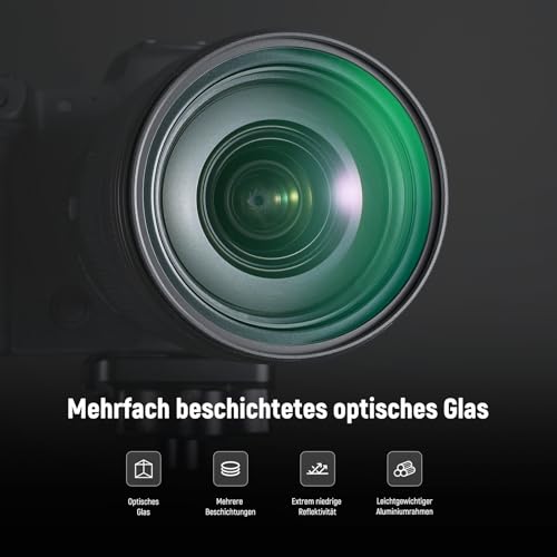 NEEWER 49mm Black Diffusion 1/4 Filter für einen filmischen Nebeleffekt, ultradünnes optisches Glas mit mehrfacher Nanobeschichtung… – Ansicht 4