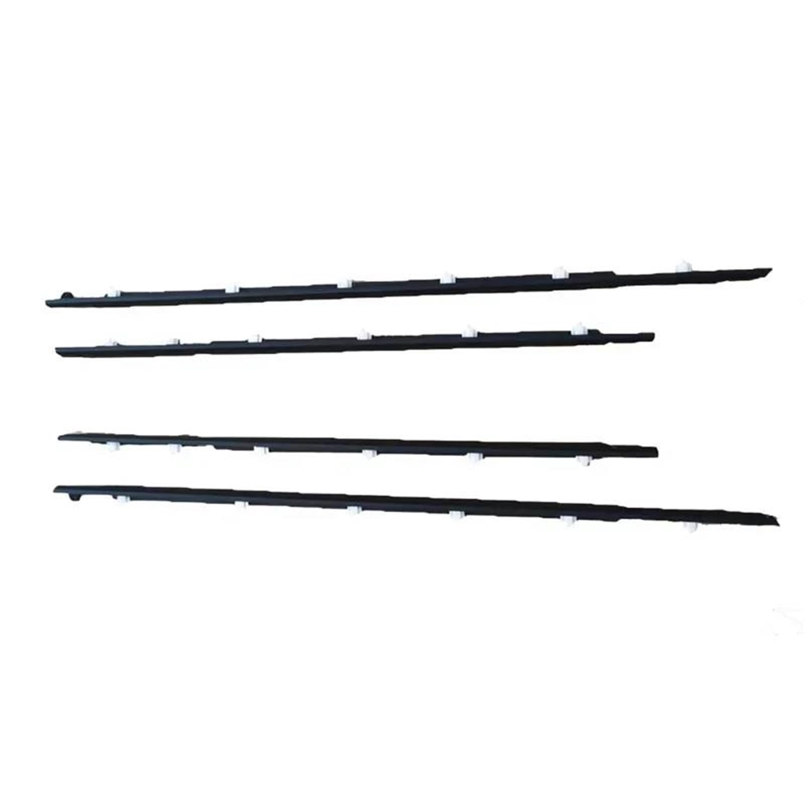 Snwdbh Black 4Pc Car Window Weatherstrip For Lexus Lx450 1990-1998 75710-60021 Door Glass Waterproof Pressure Seal Belt Strip Moulding Trim Exterior Belt(Black)
