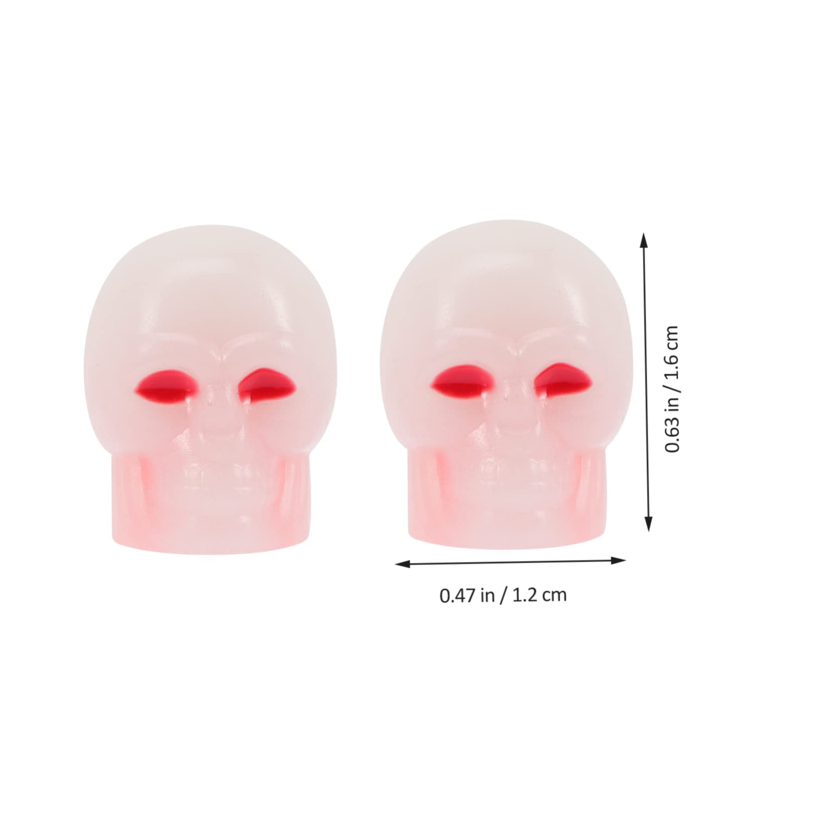 ULTECHNOVO 200 Pz Tappo a Vite Luminoso Tappi Delle Valvole Per Auto Tappi Per Pneumatici Per Auto Tappi Stelo Valvola Pneumatici Luminosi Accessori Per Auto Teschio Gomma Da Cancellare Rosso