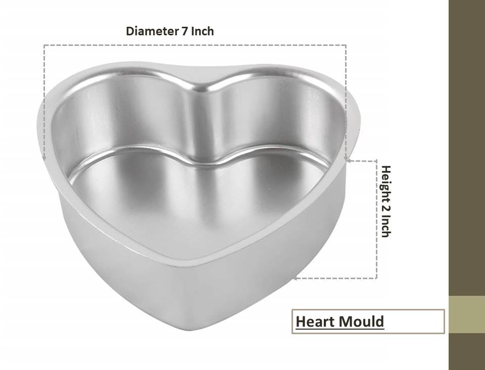 Kanshita's Rasoiware Non-Stick Aluminium Heart Cake Pan - Premium Bakeware for Every Occasion 2