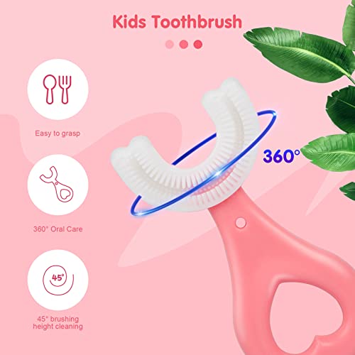 4 Pezzi Spazzolino Bambini per a Forma di U