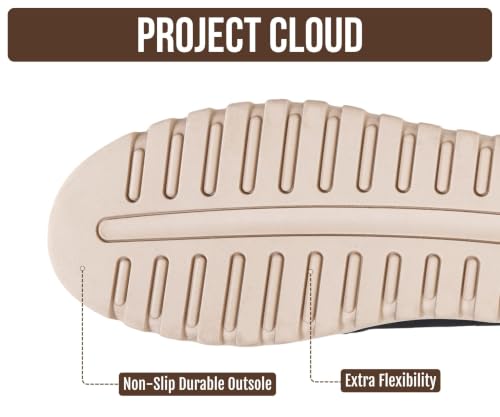 Image of Project Cloud 100% Genuine Leather Loafers for Women - Memory Foam Insoles Slip On Shoes for Women - Lightweight Womens Shoes - Non Slip Womens Loafers (Filide1)