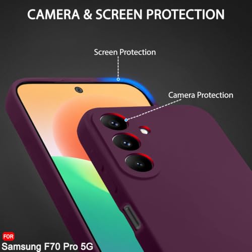 Image of TheGiftKart Genuine Liquid Silicone Back Cover Case for Samsung Galaxy F70 Pro 5G | Soft Micro-Fibre Lining Inside | Camera Protection Bump | Shockproof Back Cover Case (Silicone, Maroon)